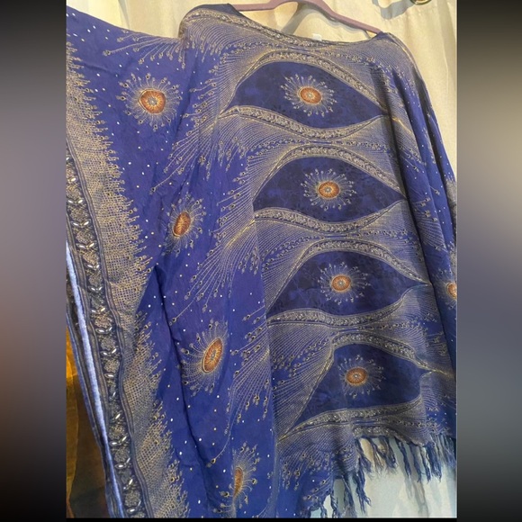 Blue Shawl Dress - Picture 2 of 2